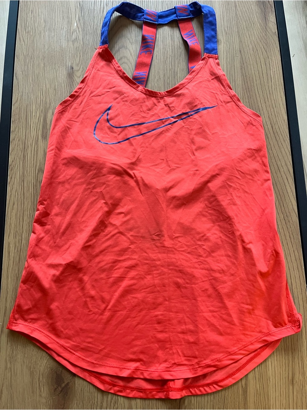 Nike orange Tank top with Blue Straps